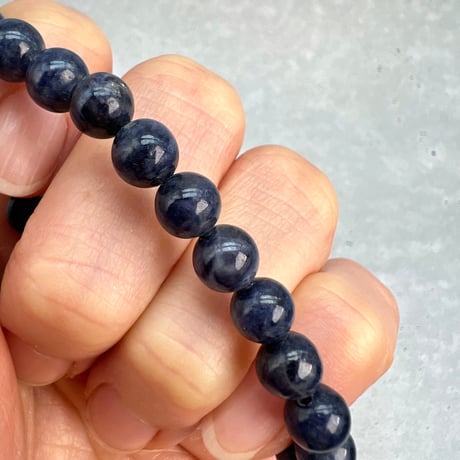 【天然サファイア】ブレスレット(約6.8mm/内径14cm)①/Sapphire Bracelet