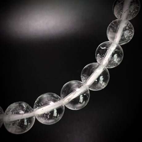 【アンナプルナ産】"手磨き加工"天然ヒマラヤ水晶ブレスレット8mm内径16cm/Annapurna Himalayan Quartz  Bracelet①