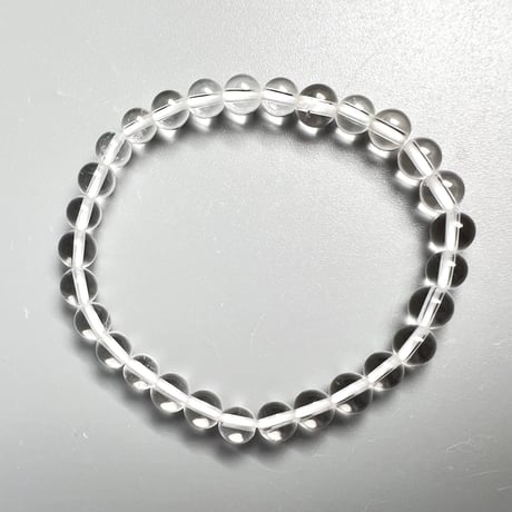 【ハイクオリティー】ガネッシュヒマール産天然ヒマラヤ水晶ブレスレット6mm内径15cm/High Quality Ganesh Himal Himalayan Quartz Bracelet