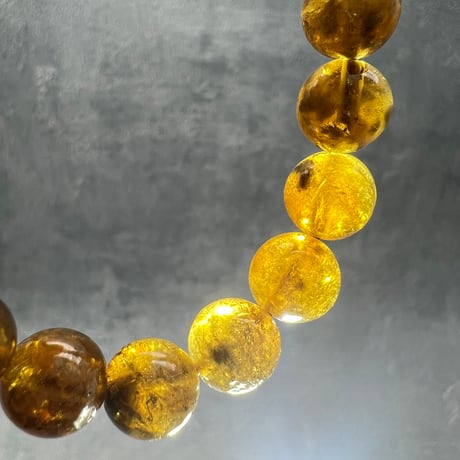 ネパール産🇳🇵ハニートルマリンブレスレット9mm内径16/Nepal Honey Tourmaline Bracelet