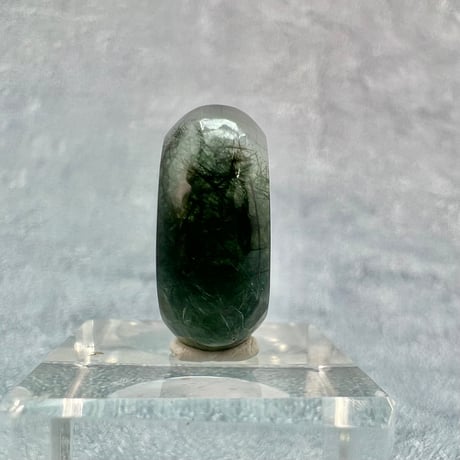 【ガネッシュヒマール産】アクチノライトイン天然ヒマラヤ水晶 タイヤ型ビーズ②/Ganesh Himal Actinolite in Himalayan Quartz Tire beads