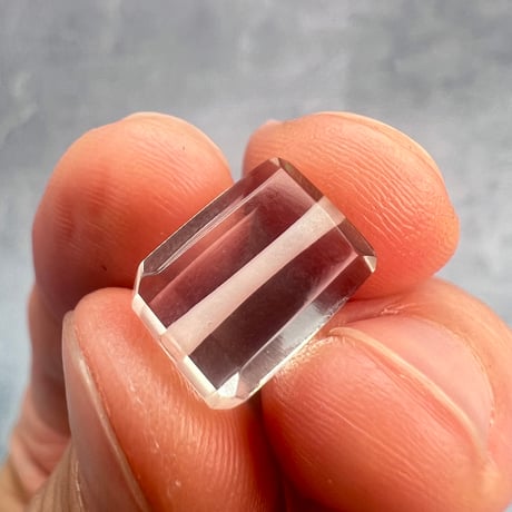 【ガウリシャンカール産】天然ヒマラヤスモーキークォーツ"手磨き加工"スクエアビーズ⑤/Gaurishankar Himalayan Smoky Quartz Square Beads