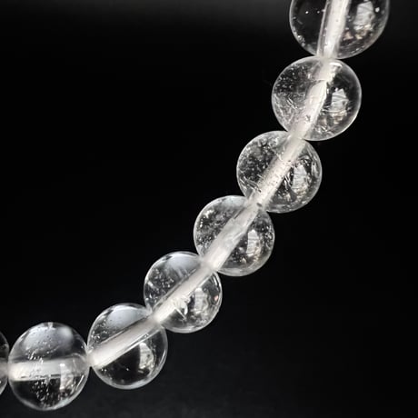 【アンナプルナ産】"手磨き加工"天然ヒマラヤ水晶ブレスレット8mm内径16cm/Annapurna Himalayan Quartz  Bracelet①