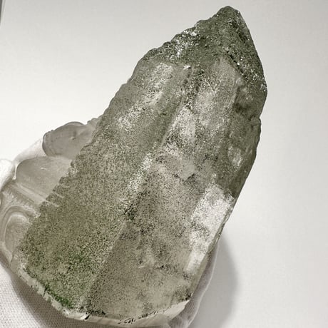 【ガネッシュヒマール産】クローライトイン天然ヒマラヤ水晶 "クベーラ"仏像/Ganesh himal Chlorite in himalayan quartz  "kuber"