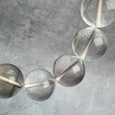 【カイラス産】"手磨き"天然ヒマラヤ水晶 ブレスレット16mm内径16cm/Kailash Himalayan Quartz Bracelet