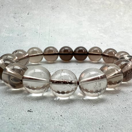 【ガウリシャンカール産】天然ヒマラヤスモーキークォーツブレスレット11mm内径16.5/Gaurishankar Himalayan Smoky Quartz Bracelet