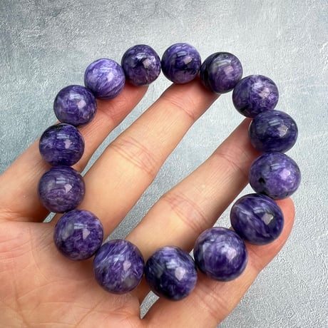 チャロアイトブレスレット14mm内径17cm/Charoite Bracelet