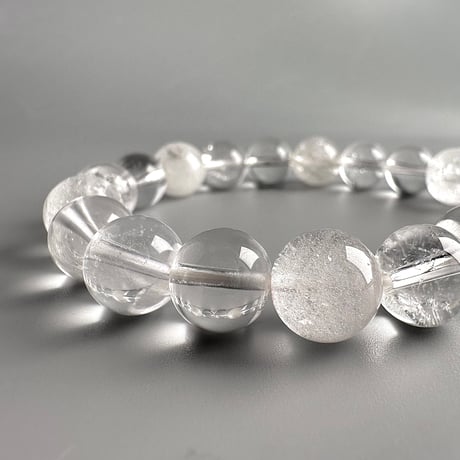 【カイラス産】"手磨き"天然ヒマラヤ水晶ブレスレット/Kailash Himalayan Quartz Bracelet