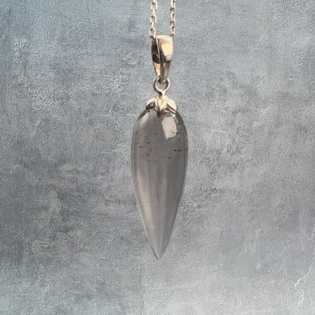 【ガウリシャンカール産】天然ヒマラヤスモーキークォーツ"手磨き加工"ペンダント/ペンデュラム/Gauri Shankar Himalayan Smoky Quartz pendant Pendulum