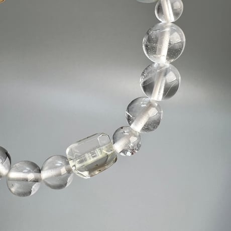 【デザインブレスレット】ラリマー×天然ヒマラヤ水晶デザインブレスレット/Larimer×Himalayan Quartz Design Bracelet