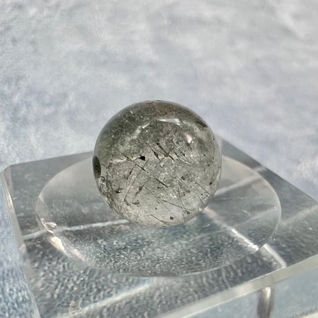 【ガネッシュヒマール産】アクチノライトイン天然ヒマラヤ水晶ビーズ⑭/Ganesh Himal Actinolite in Himalayan Quartz beads