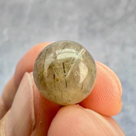 【ガネッシュヒマール産】アクチノライトイン天然ヒマラヤ水晶ビーズ⑧/Ganesh Himal Actinolite in Himalayan Quartz beads