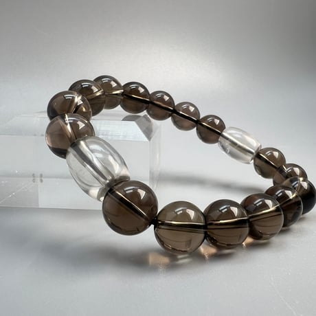 【ガウリシャンカール産】天然ヒマラヤスモーキークォーツ デザインブレスレット/Gaurishankar SmokyQuartz Design Bracelet