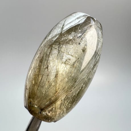 【ガネッシュヒマール産】アクチノライト イン天然ヒマラヤ水晶 樽型ビーズ/Ganesh Himal Actinolite in Himalayan Quartz barrel beads