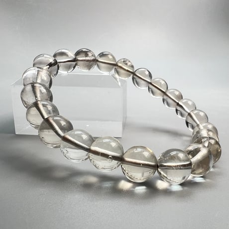 【ガウリシャンカール産】"手磨き加工"天然ヒマラヤスモーキークォーツブレスレット(8~9mm内径16cm①)/Gaurishankar Himalayan Smoky Quartz Bracelet