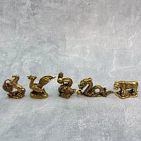 真鍮製ミニ置物【縁起物】A/Brass Mini Statue "Good luck charm"