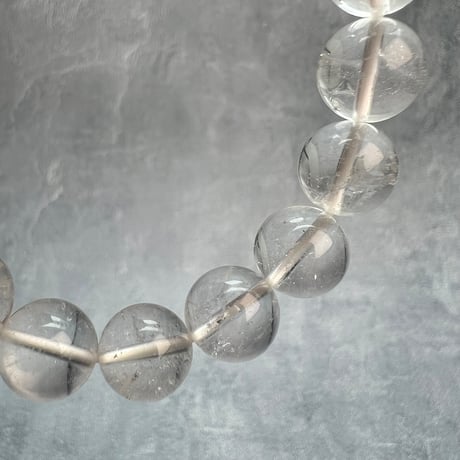 【ガネッシュヒマール産】天然ヒマラヤ水晶ブレスレット 10mm内径17cm/Ganesh Himal Himalayan Quartz Bracelet