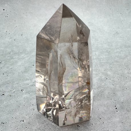 【ガネッシュヒマール産】レインボー入り天然ヒマラヤ水晶ポリッシュポイント/Ganesh Himal Rainbow In Himalayan Quartz Polish Point