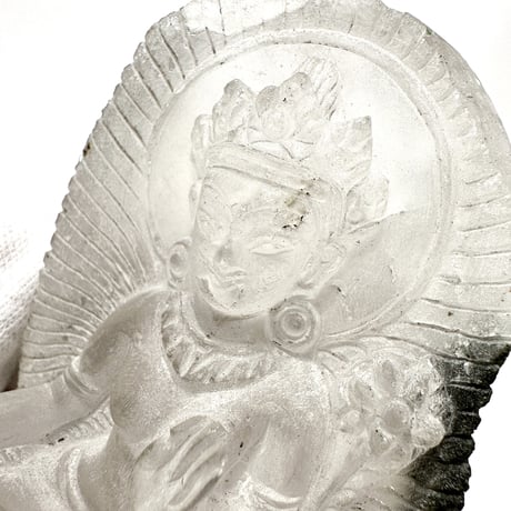 【ガネッシュヒマール産】天然ヒマラヤ水晶 "ホワイトターラ"仏像/Ganesh himal himalayan quartz White Tara