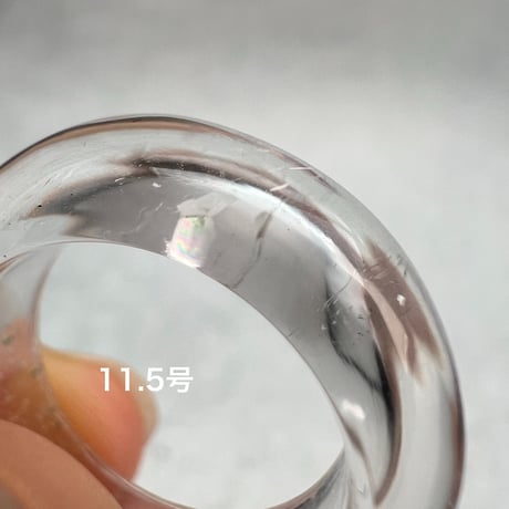 【ガネッシュヒマール産】天然ヒマラヤ水晶プレーンリング8.5号〜18.5号/Ganesh Himal Himalayan Quartz Plain Ring