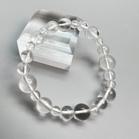 【アンナプルナ産】"手磨き加工"天然ヒマラヤ水晶ブレスレット/Annapurna Himalayan Quartz  Bracelet