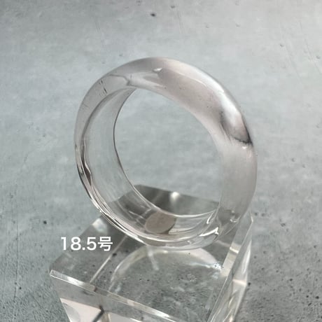 【ガネッシュヒマール産】天然ヒマラヤ水晶プレーンリング8.5号〜18.5号/Ganesh Himal Himalayan Quartz Plain Ring