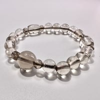 【ガウリシャンカール産】"手磨き加工"天然ヒマラヤスモーキークォーツ デザインブレスレット/Gaurishankar SmokyQuartz Design Bracelet