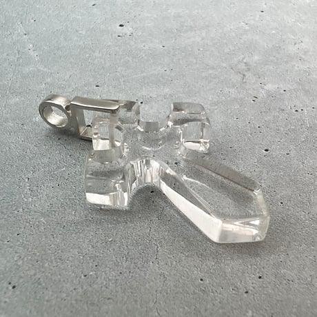 【ガネッシュヒマール産】天然ヒマラヤ水晶クロスペンダントトップ⑨/Ganesh Himal Himalayan Quartz Cross Pendant Top
