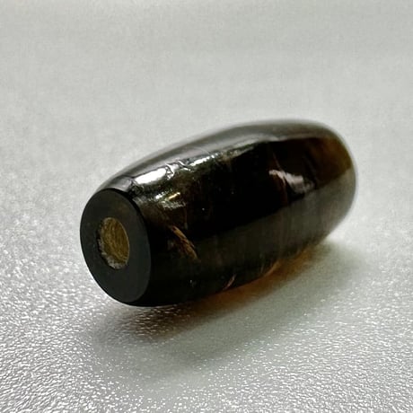 ネパール産ドラバイトトルマリン"手磨き加工"樽型ビーズ/Nepal Dravite Tourmaline Barrel Shaped Beads