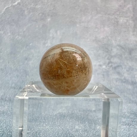 【ガネッシュヒマール産】アクチノライトイン天然ヒマラヤ水晶ビーズ④/Ganesh Himal Actinolite in Himalayan Quartz beads