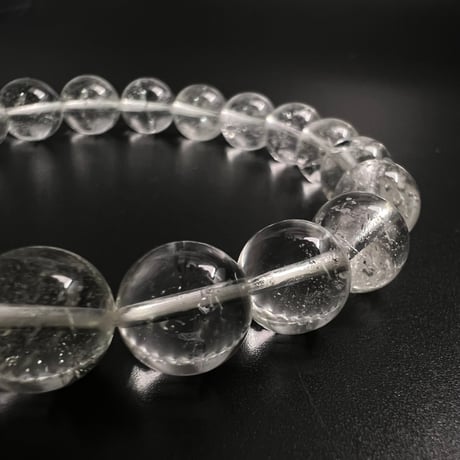 【アンナプルナ産】"手磨き加工"天然ヒマラヤ水晶ブレスレット②10mm内径17cm/Annapurna Himalayan Quartz Bracelet
