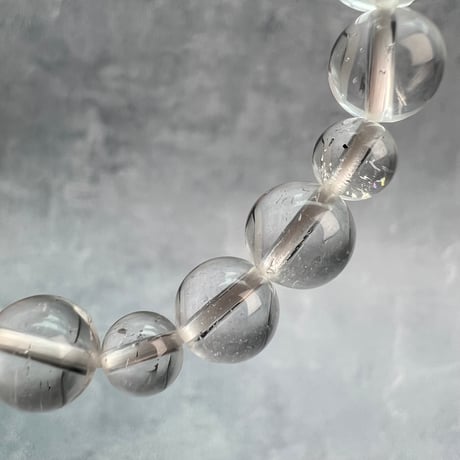 【ガネッシュヒマール産】"手磨き"天然ヒマラヤ水晶ブレスレット/Ganesh Himal Himalayan Quartz Bracelet