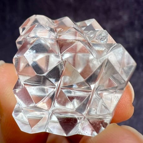 【マニハール産】 天然ヒマラヤ水晶"ピラミッドキューブ"③/Manihar Himalayan Quartz "Pyramid Cube"