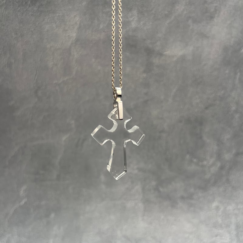 ガネッシュヒマール産】天然ヒマラヤ水晶クロスペンダントトップ②