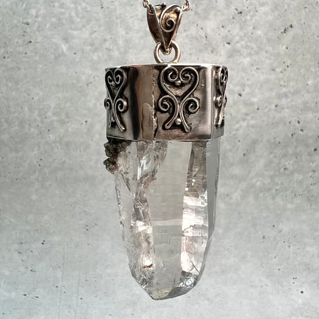 【ガネッシュヒマール産】天然ヒマラヤ水晶シルバー925ペンダントトップ/Ganesh Himal Himalayan Quartz S/V925 Pendant Top