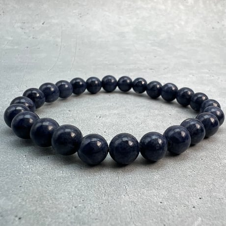 【天然サファイア】ブレスレット(7mm/内径15cm)①/Sapphire Bracelet