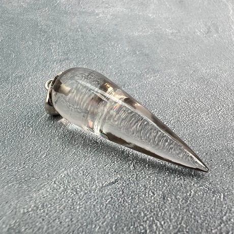 【ガネッシュヒマール産】天然ヒマラヤ水晶"手磨き加工"ペンデュラムペンダントトップ/Ganesh Himal Himalayan Quartz Pendulum Pendant Top