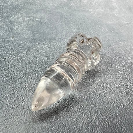 【ガネッシュヒマール産】天然ヒマラヤ水晶"手磨き加工"ペンデュラムペンダント(バジュラ.プルバ)/Ganesh Himal Himalayan Quartz Pendulum