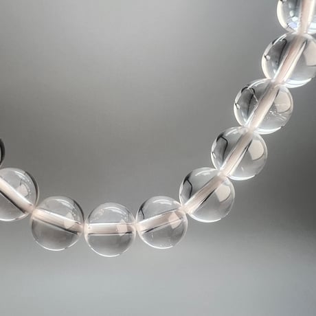 【ハイクオリティー】ガネッシュヒマール産天然ヒマラヤ水晶ブレスレット8mm内径16cm/High Quality Ganesh Himal Himalayan Quartz Bracelet