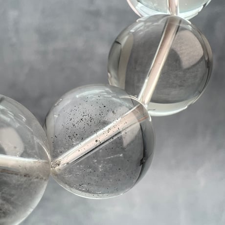 【カイラス産】"手磨き"天然ヒマラヤ水晶 ブレスレット16mm内径16cm/Kailash Himalayan Quartz Bracelet
