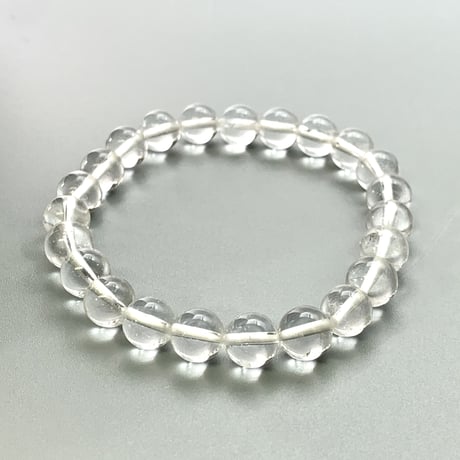ガネーシュヒマール産天然ヒマラヤ水晶ブレスレット8mm内径15cm/Ganesh Himal Himalayan Quartz Bracelet