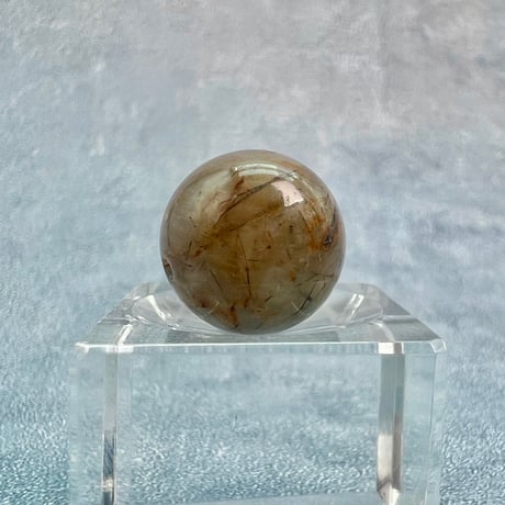 【ガネッシュヒマール産】アクチノライトイン天然ヒマラヤ水晶ビーズ②/Ganesh Himal Actinolite in Himalayan Quartz beads