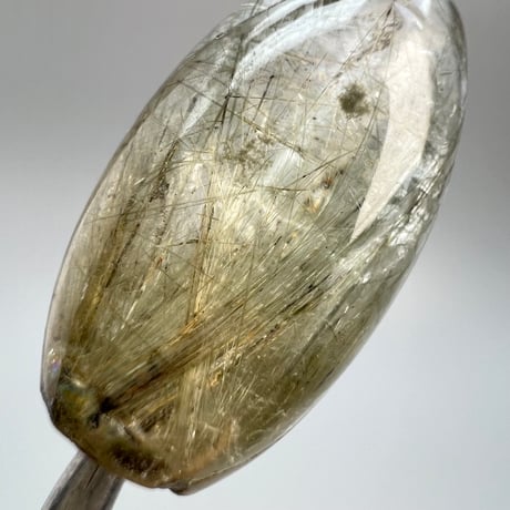 【ガネッシュヒマール産】アクチノライト イン天然ヒマラヤ水晶 樽型ビーズ/Ganesh Himal Actinolite in Himalayan Quartz barrel beads