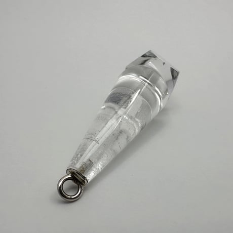 【ガネッシュヒマール産】天然ヒマラヤ水晶"手磨き加工"ペンデュラム(カット)/Ganesh Himal Himalayan Quartz Pendulum(Cut)