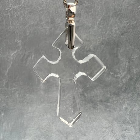 【ガネッシュヒマール産】天然ヒマラヤ水晶クロスペンダントトップ②/Ganesh Himal Himalayan Quartz Cross Pendant Top