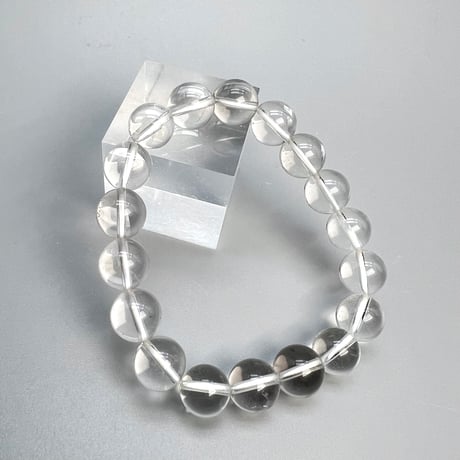 【ハイクオリティー】ガネッシュヒマール産天然ヒマラヤ水晶ブレスレット10mm内径15cm/High Quality Ganesh Himal Himalayan Quartz Bracelet