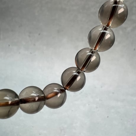 ハイクオリティ【ガウリシャンカール産】天然ヒマラヤスモーキークォーツブレスレット(8mm内径17cm)/Gaurishankar Himalayan Smoky Quartz Bracelet