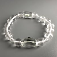 【デザインブレスレット】カイラス産＋アンナプルナ産"手磨き加工"天然ヒマラヤ水晶/Kailash + Annapurna Himalayan Quartz  Design Bracelet