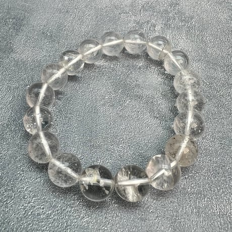 【カイラス産】"手磨き加工"天然ヒマラヤ水晶ブレスレット②/Kailash Himalayan Quartz Bracelet