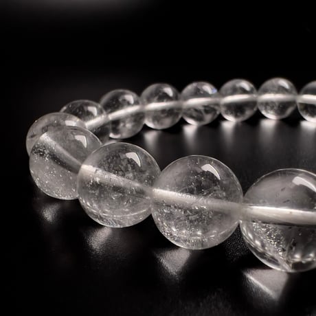 【アンナプルナ産】"手磨き加工"天然ヒマラヤ水晶ブレスレット④10mm内径16cm/Annapurna Himalayan Quartz  Bracelet